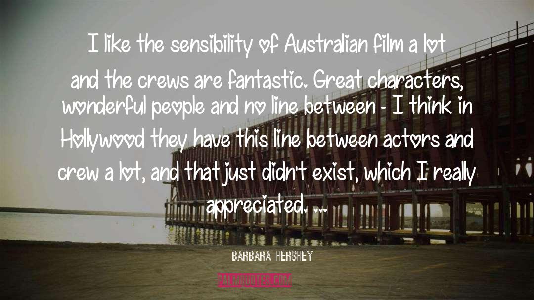 Verdasco Australian quotes by Barbara Hershey