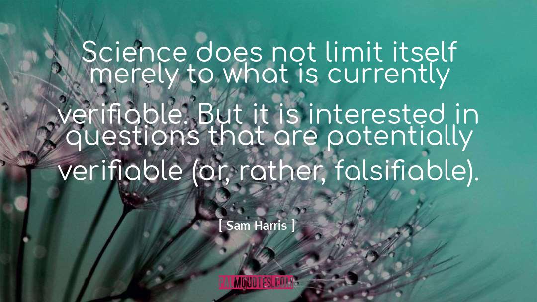 Verifiable quotes by Sam Harris