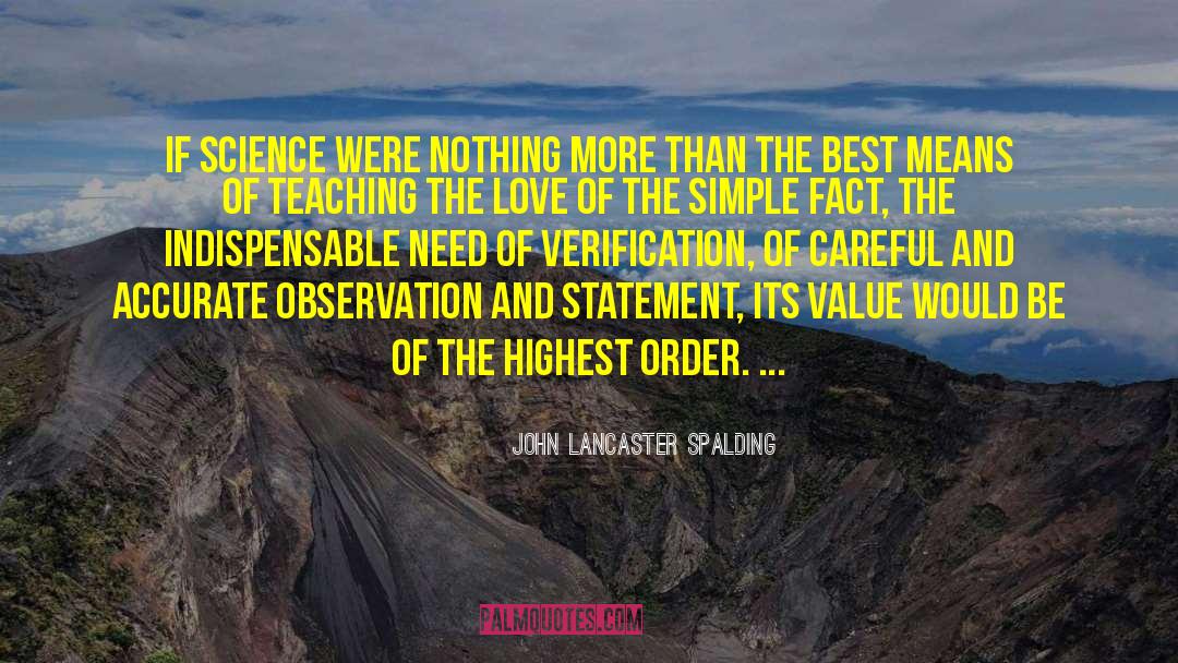 Verification Of quotes by John Lancaster Spalding