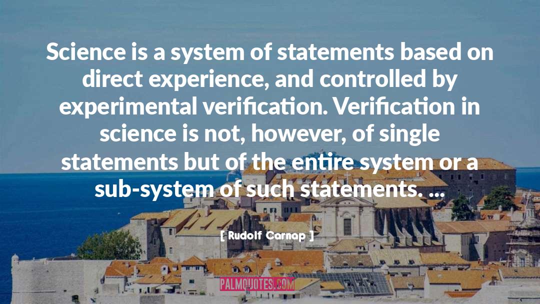 Verification quotes by Rudolf Carnap