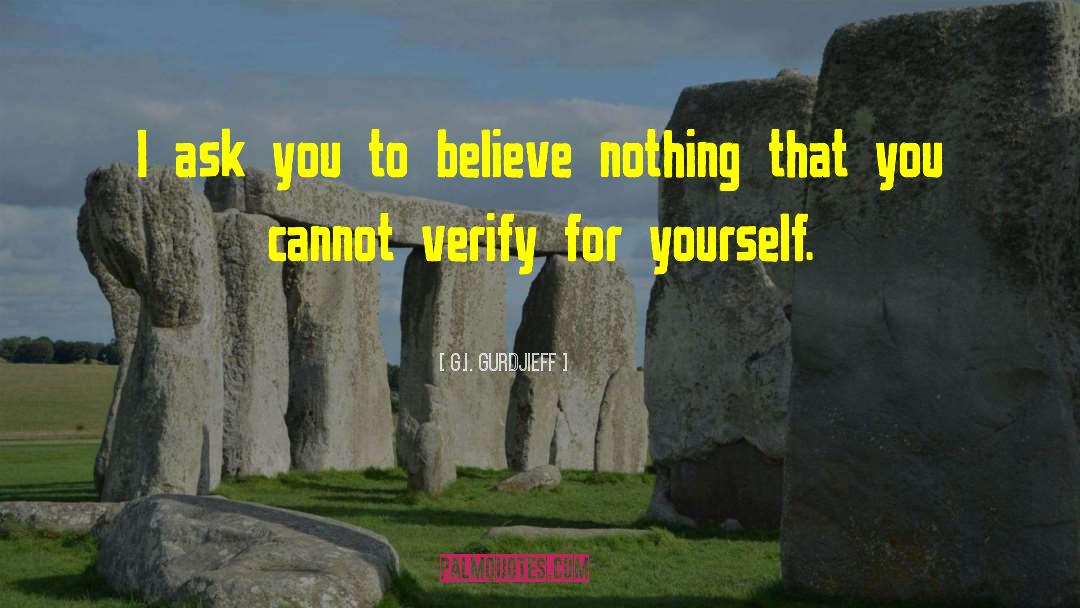 Verify quotes by G.I. Gurdjieff