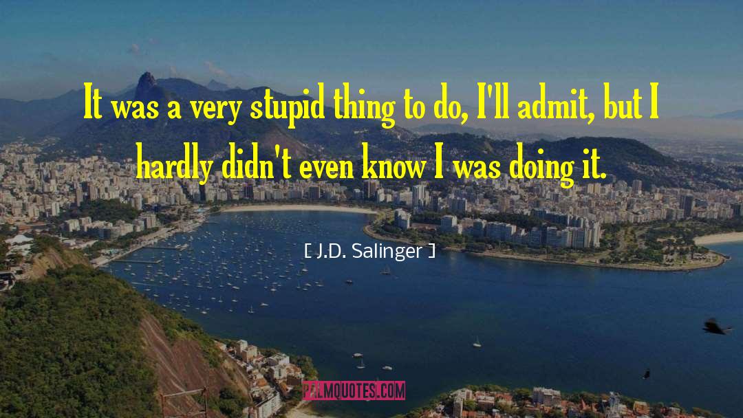 Very Stupid quotes by J.D. Salinger