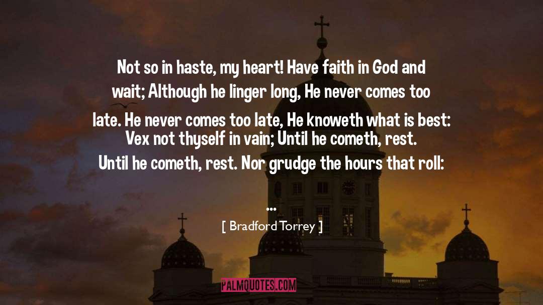 Vex quotes by Bradford Torrey