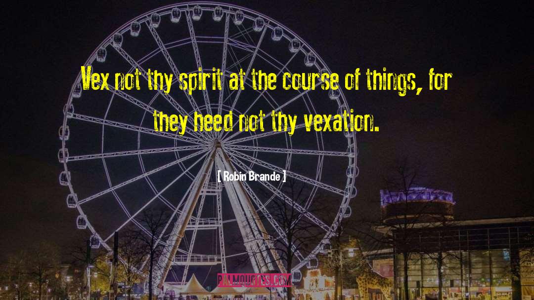 Vexation quotes by Robin Brande