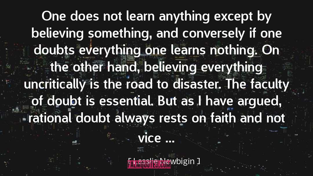 Vice Versa quotes by Lesslie Newbigin