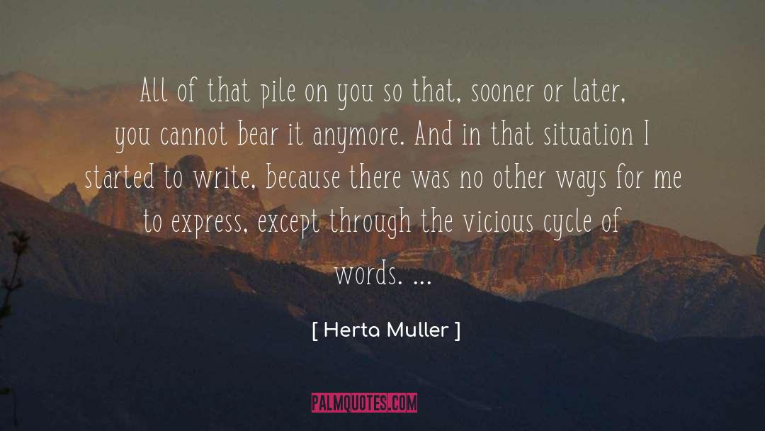 Vicious Cycle quotes by Herta Muller
