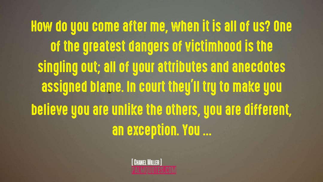 Victimhood quotes by Chanel Miller