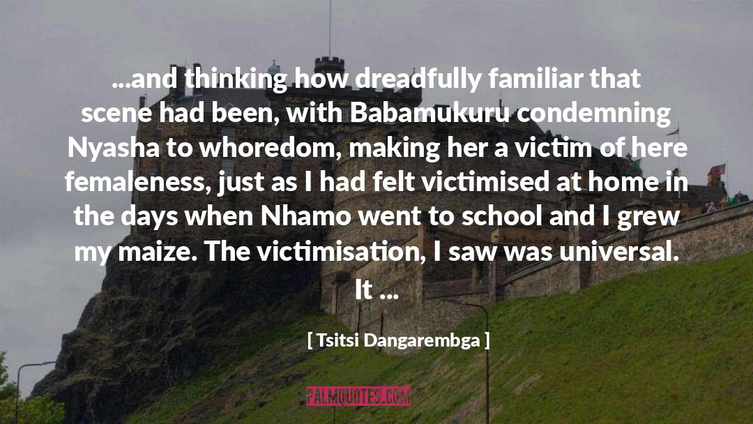 Victimisation quotes by Tsitsi Dangarembga