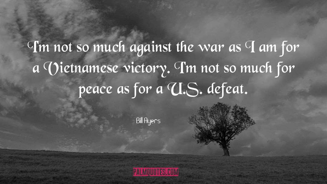 Victory Defeat quotes by Bill Ayers