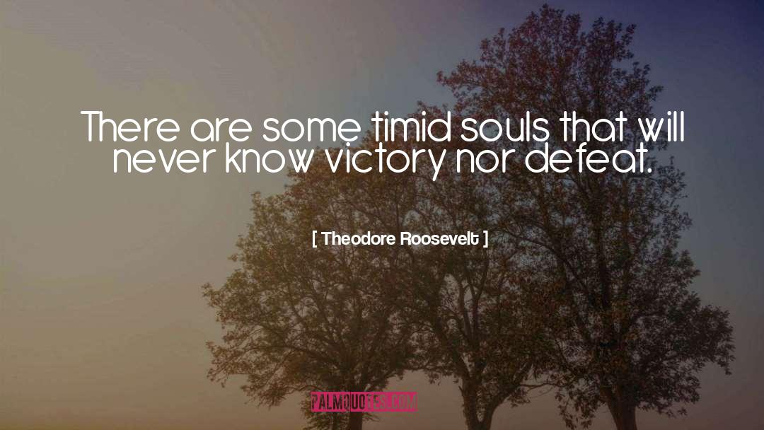 Victory Defeat quotes by Theodore Roosevelt
