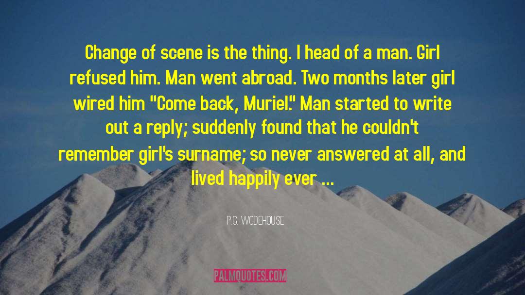 Vieyra Surname quotes by P.G. Wodehouse