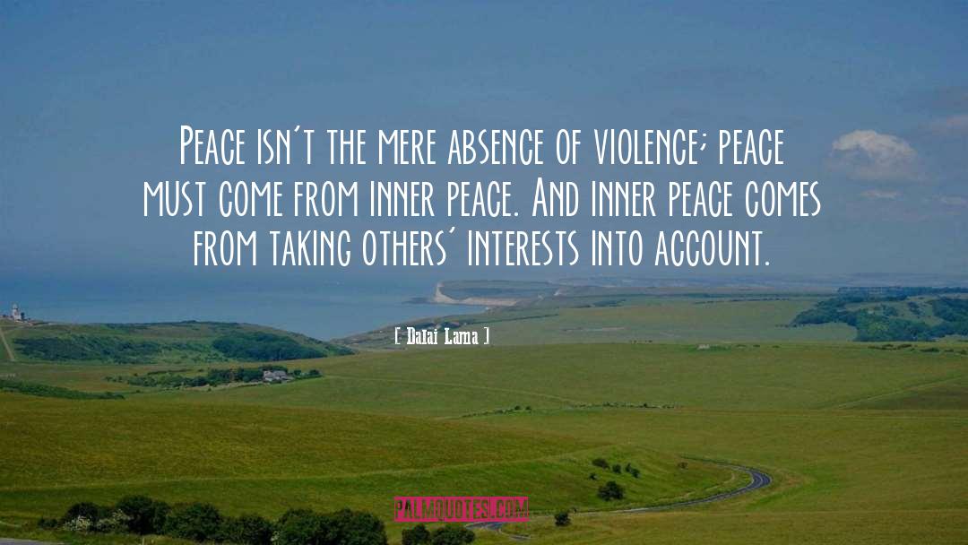 Violence Peace quotes by Dalai Lama