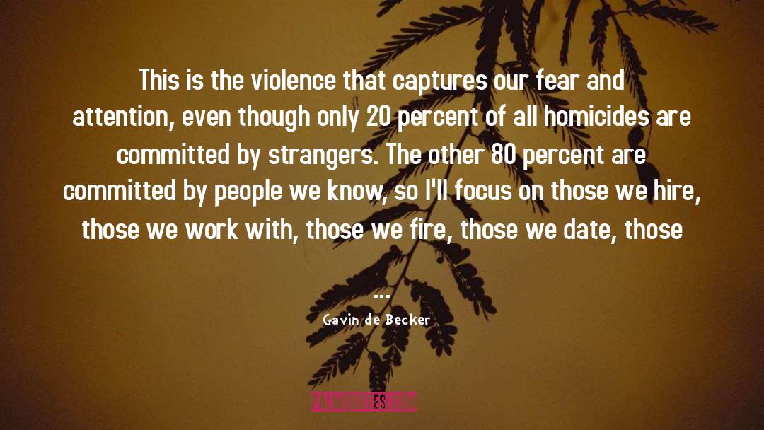 Violence quotes by Gavin De Becker
