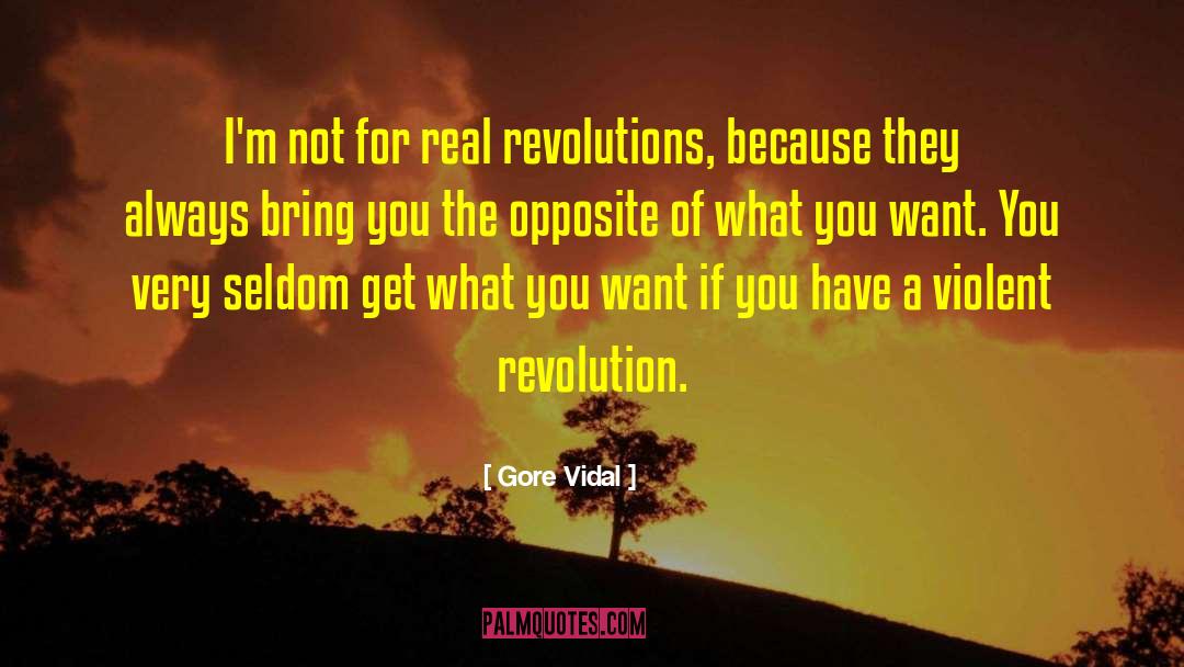 Violent Revolution quotes by Gore Vidal