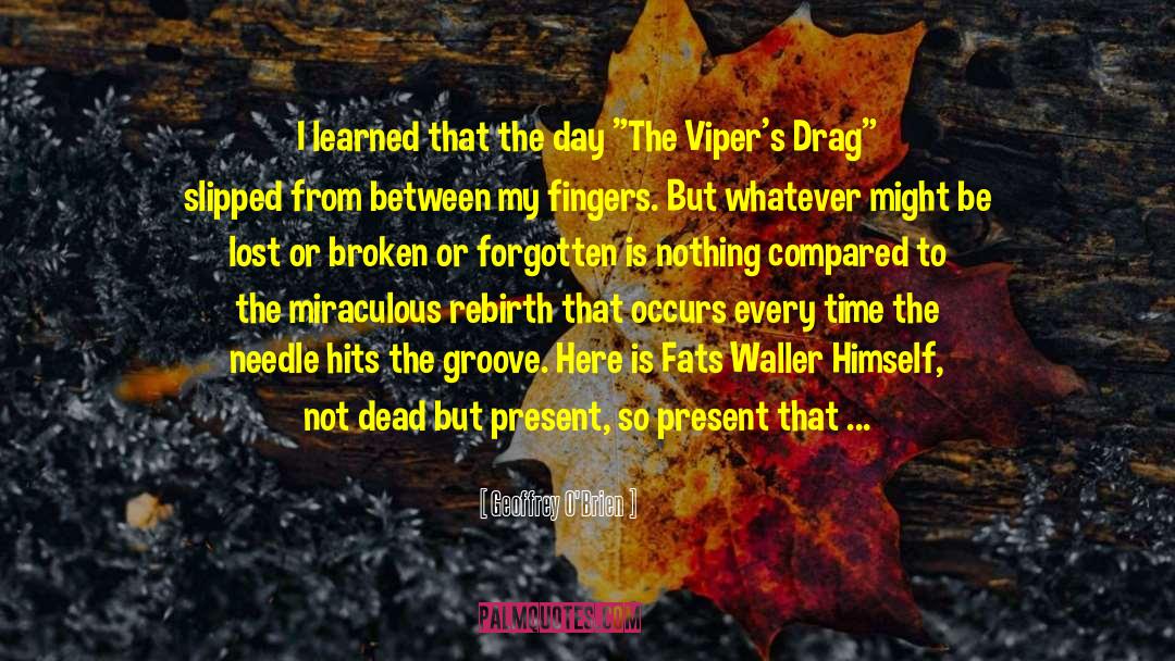 Vipers quotes by Geoffrey O'Brien