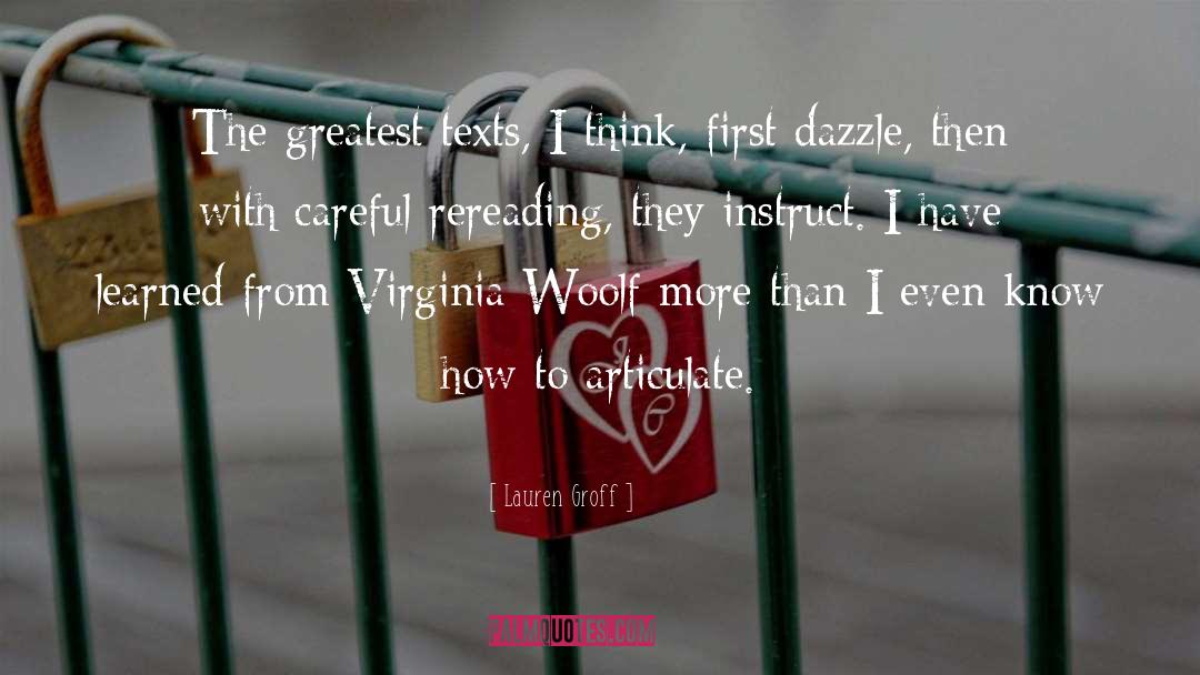 Virginia Woolf quotes by Lauren Groff