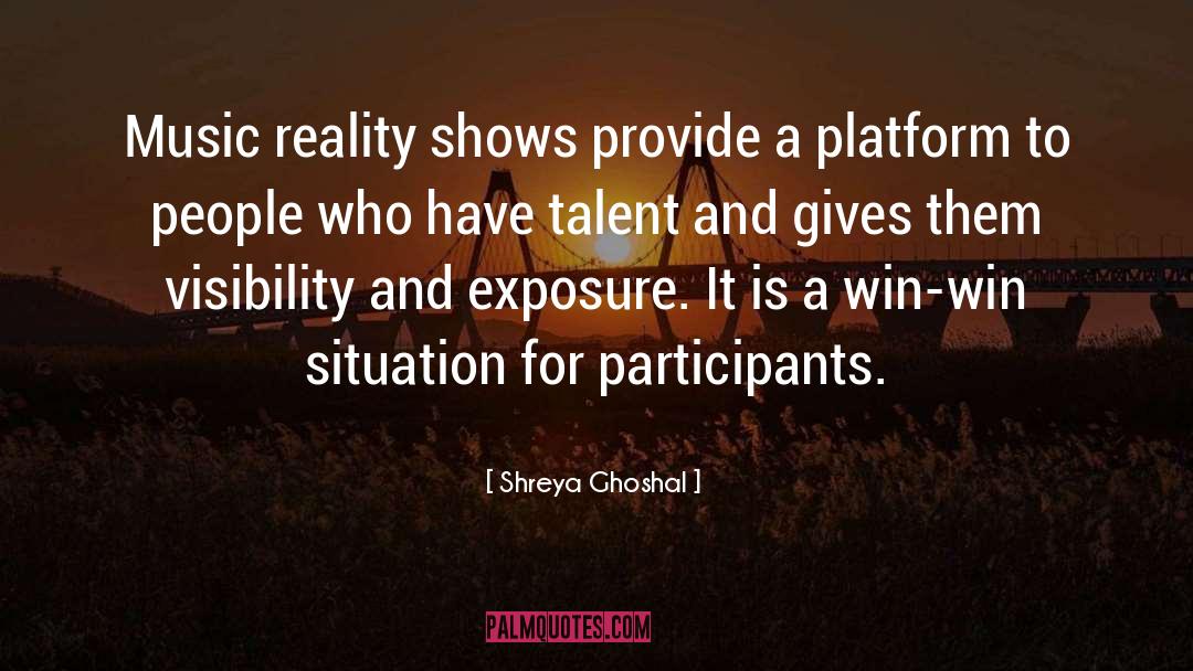 Visibility quotes by Shreya Ghoshal