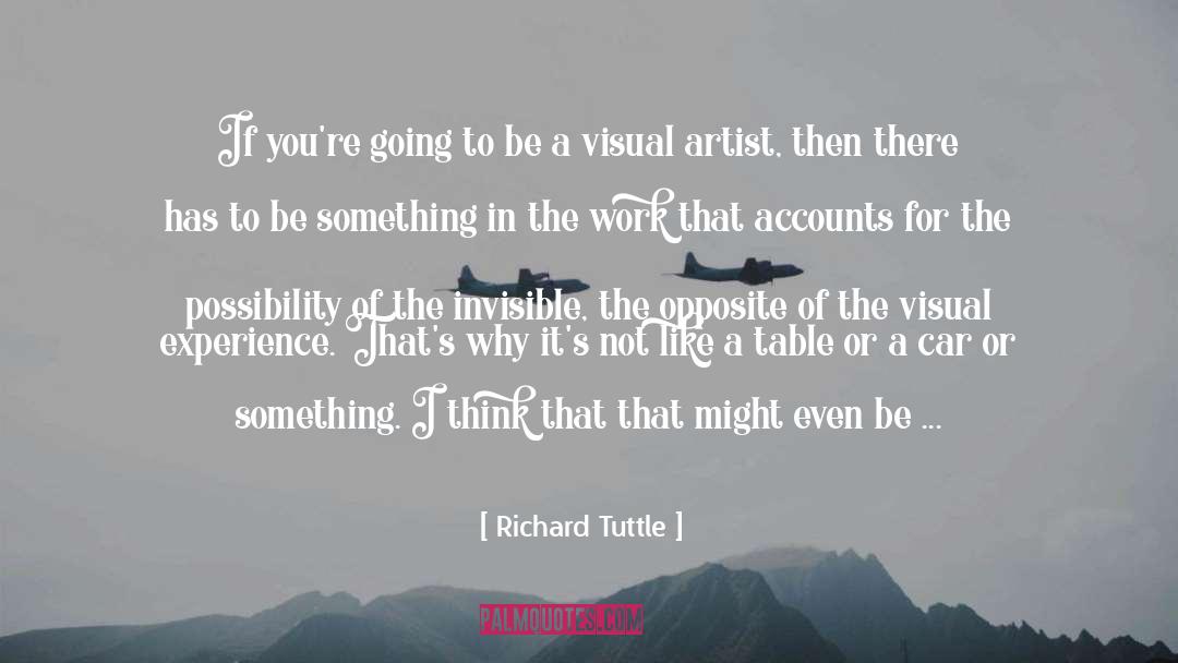 Visual Artist quotes by Richard Tuttle