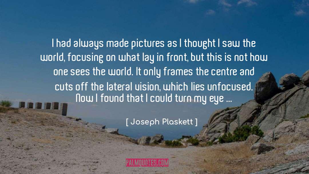 Visual Field Eye quotes by Joseph Plaskett