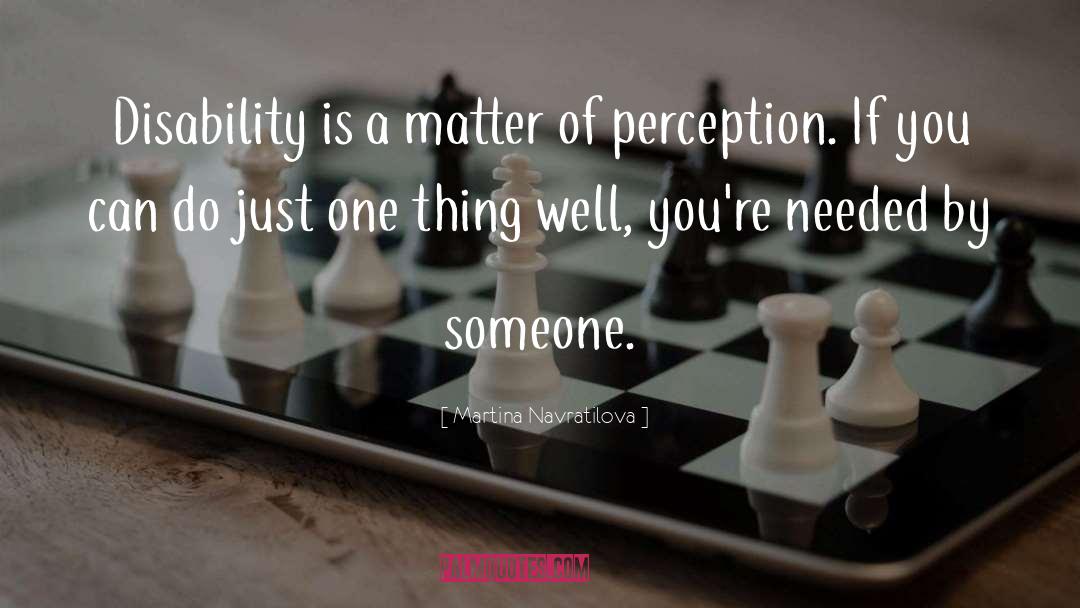 Visual Perception quotes by Martina Navratilova