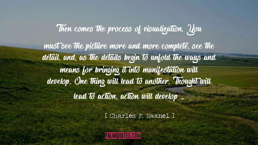 Visualization quotes by Charles F. Haanel