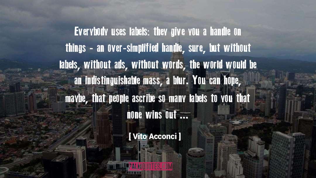 Vito quotes by Vito Acconci