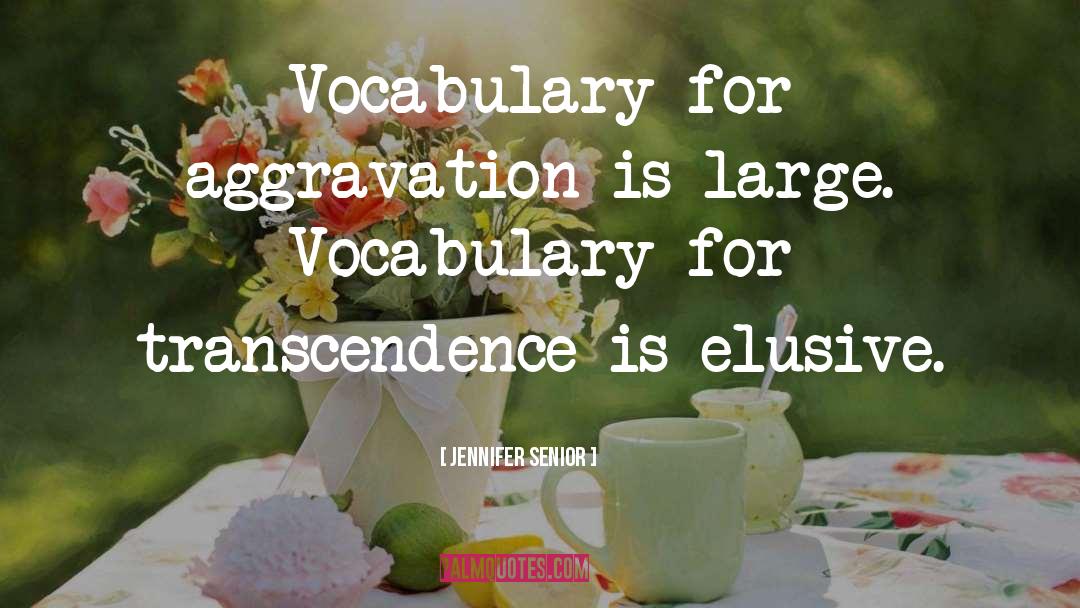 Vocabulary quotes by Jennifer Senior