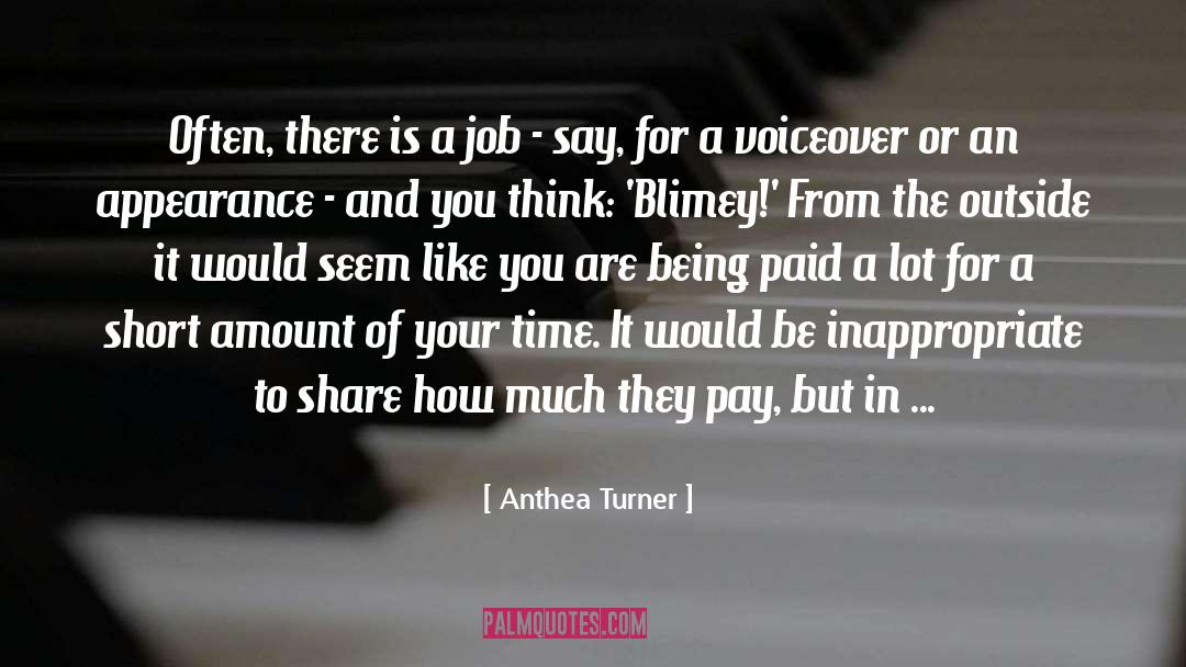 Voiceover quotes by Anthea Turner