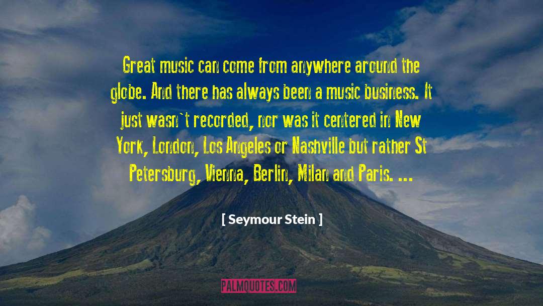 Voiron Paris quotes by Seymour Stein