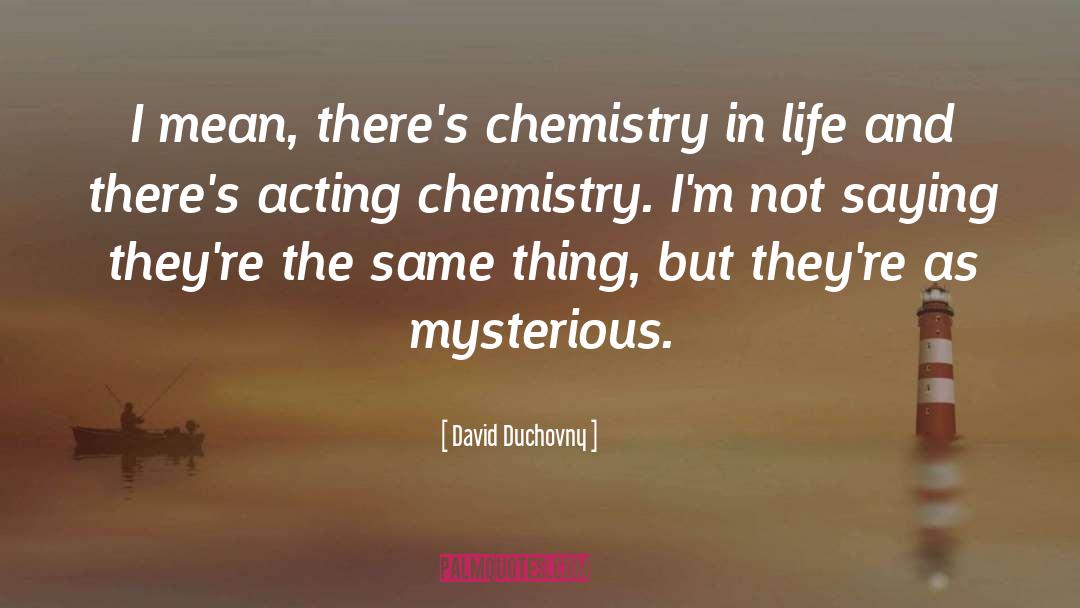 Vollhardt Organic Chemistry quotes by David Duchovny