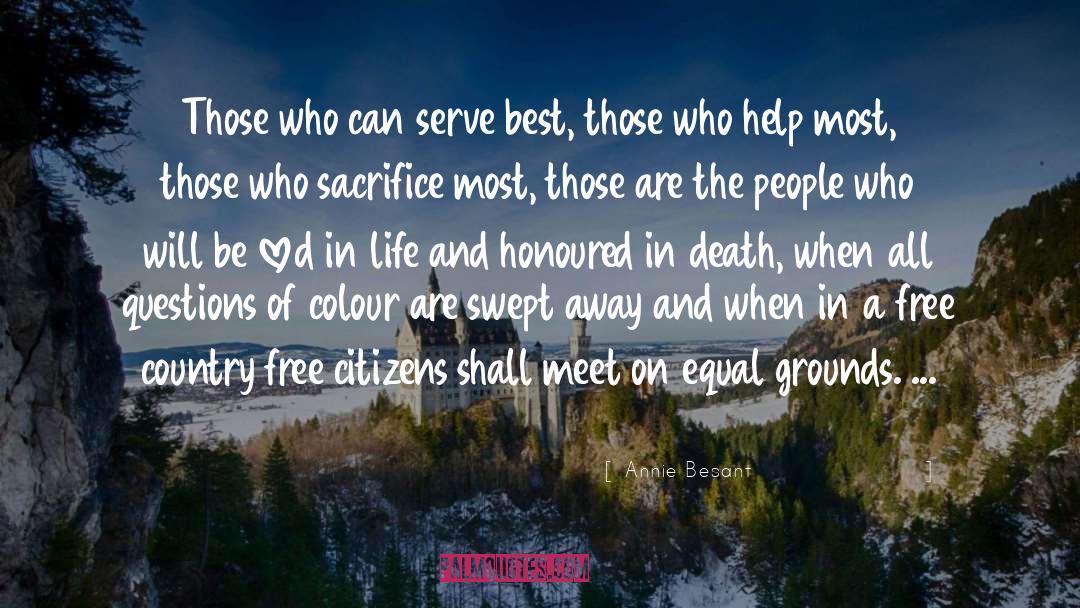 Voluntary Sacrifice quotes by Annie Besant