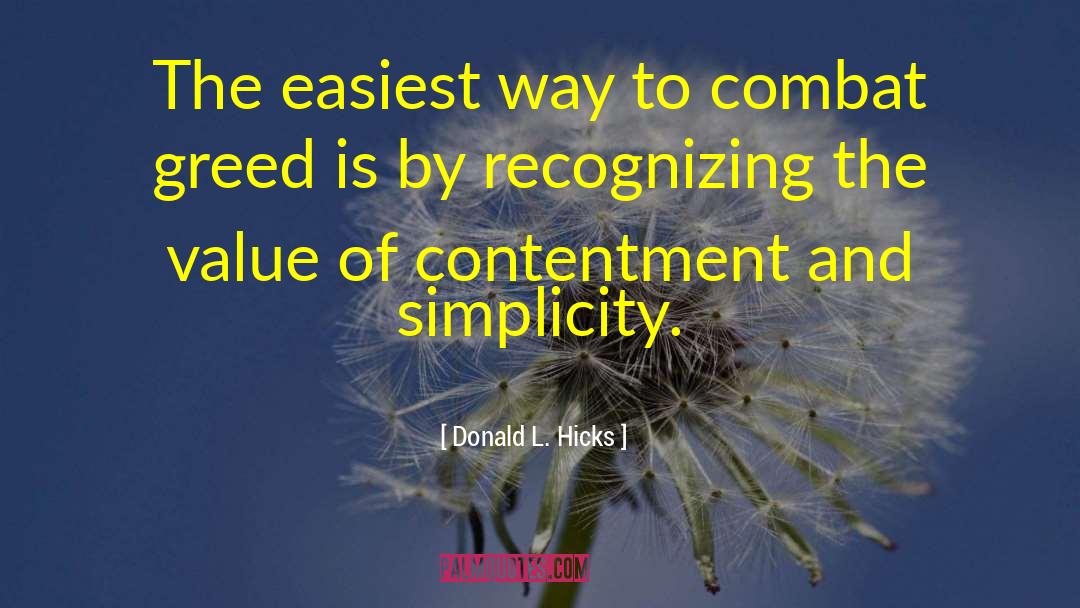Voluntary Simplicity quotes by Donald L. Hicks