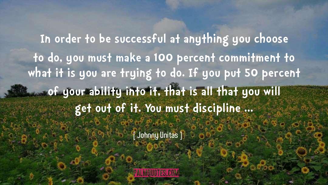 Voluntary Work Discipline quotes by Johnny Unitas