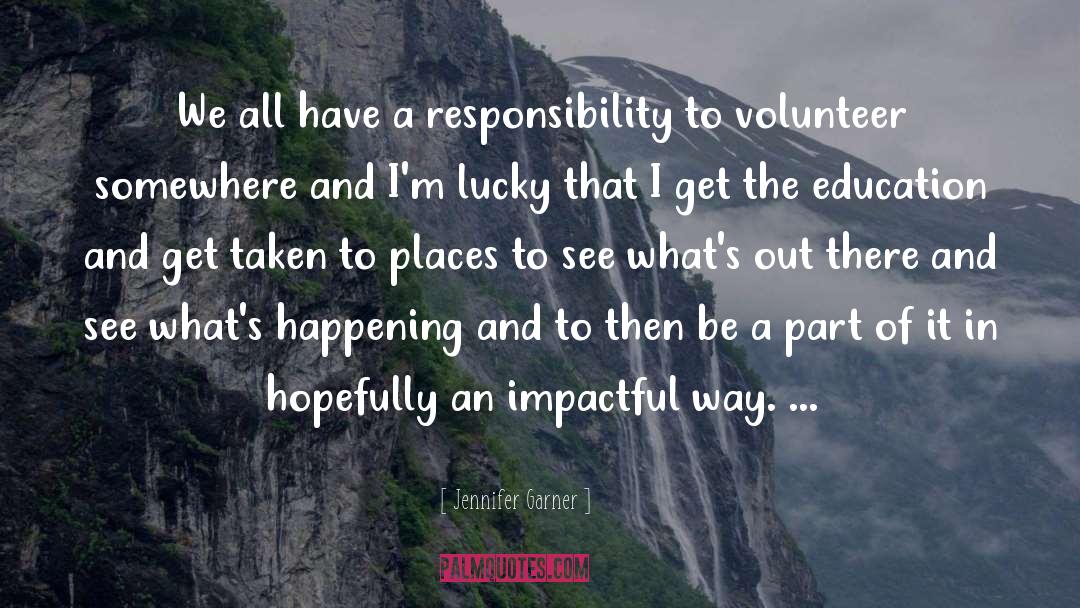 Volunteer quotes by Jennifer Garner