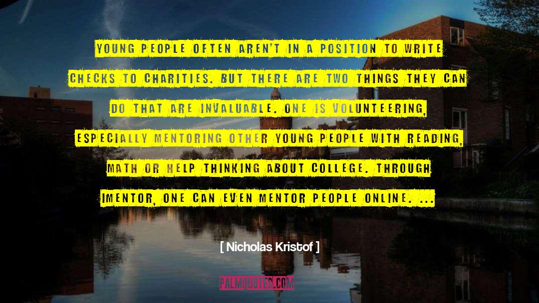 Volunteering quotes by Nicholas Kristof