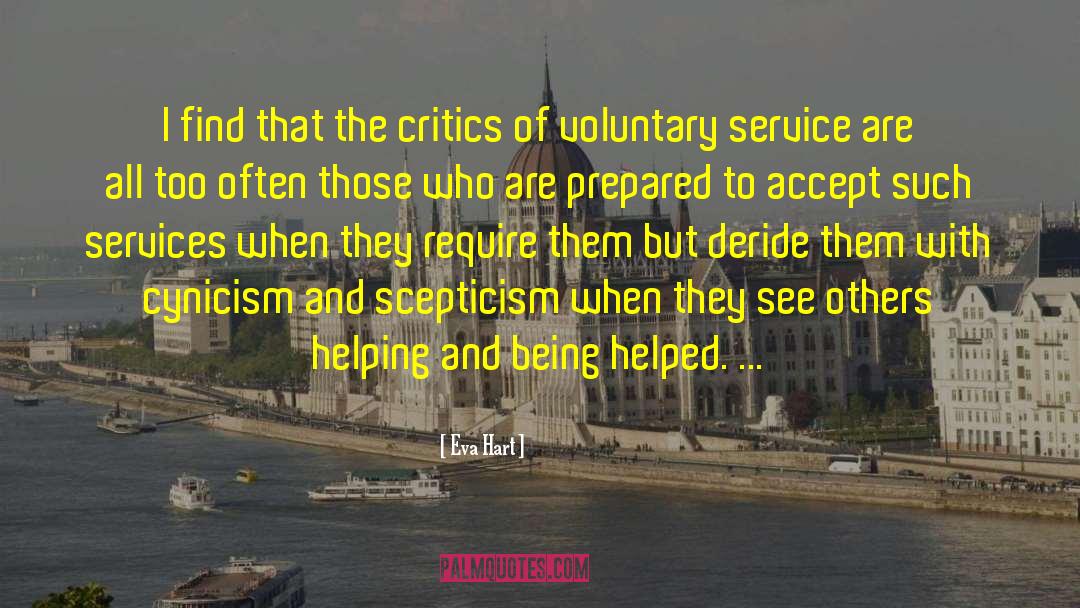 Volunteerism quotes by Eva Hart
