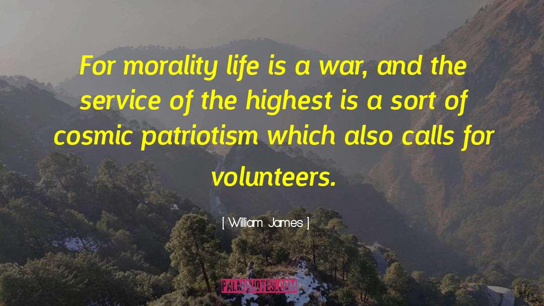 Volunteers quotes by William James