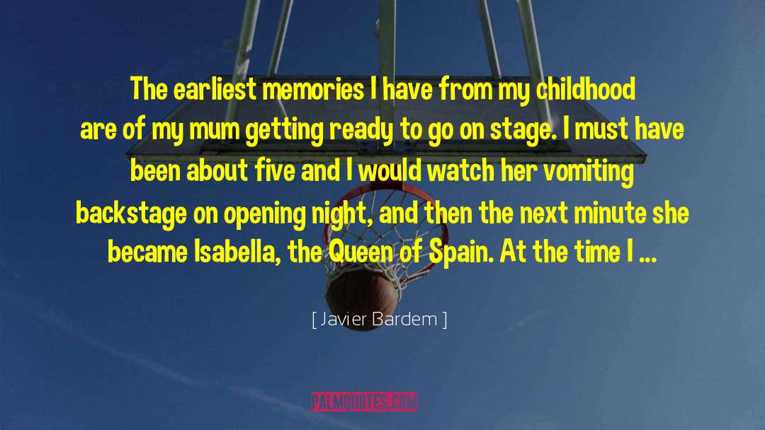 Vomiting quotes by Javier Bardem