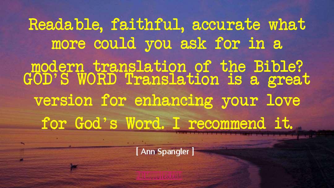 Vorrebbe Translation quotes by Ann Spangler