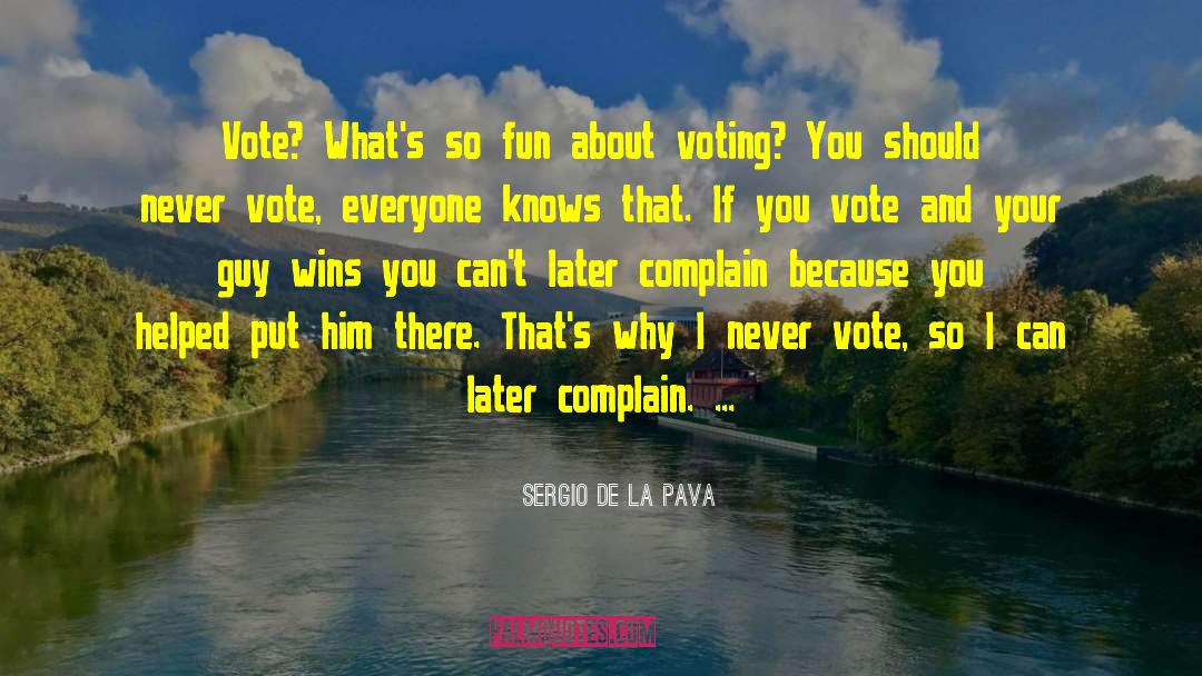 Vote Of Thanks With quotes by Sergio De La Pava