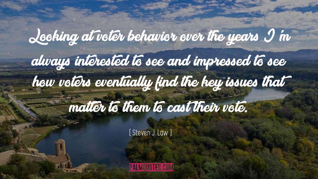 Voter Behavior quotes by Steven J. Law