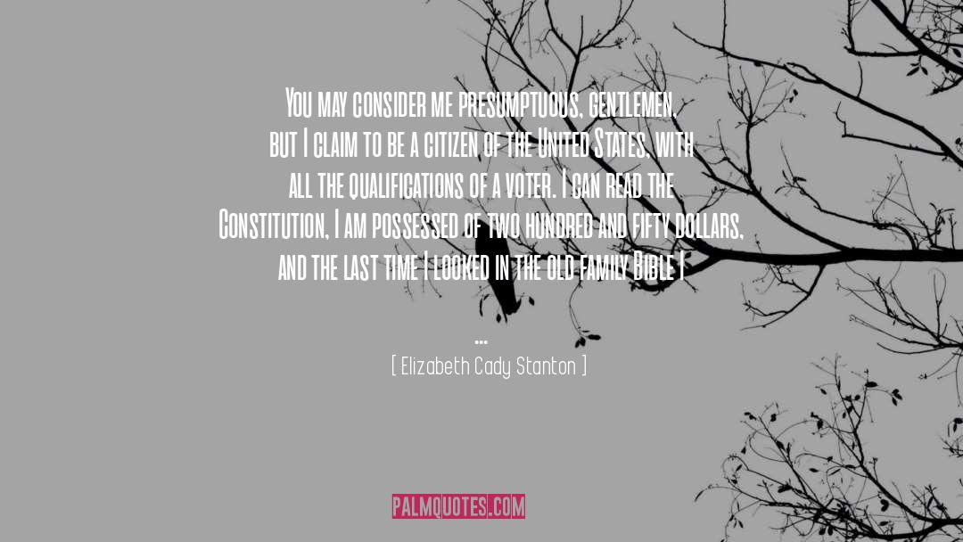Voter Suppression quotes by Elizabeth Cady Stanton