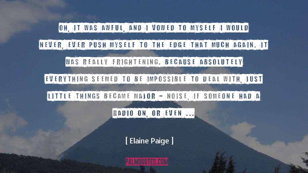 Vowed quotes by Elaine Paige