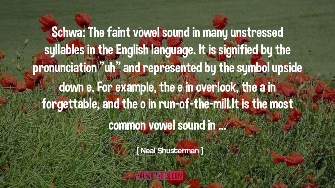 Vowel quotes by Neal Shusterman