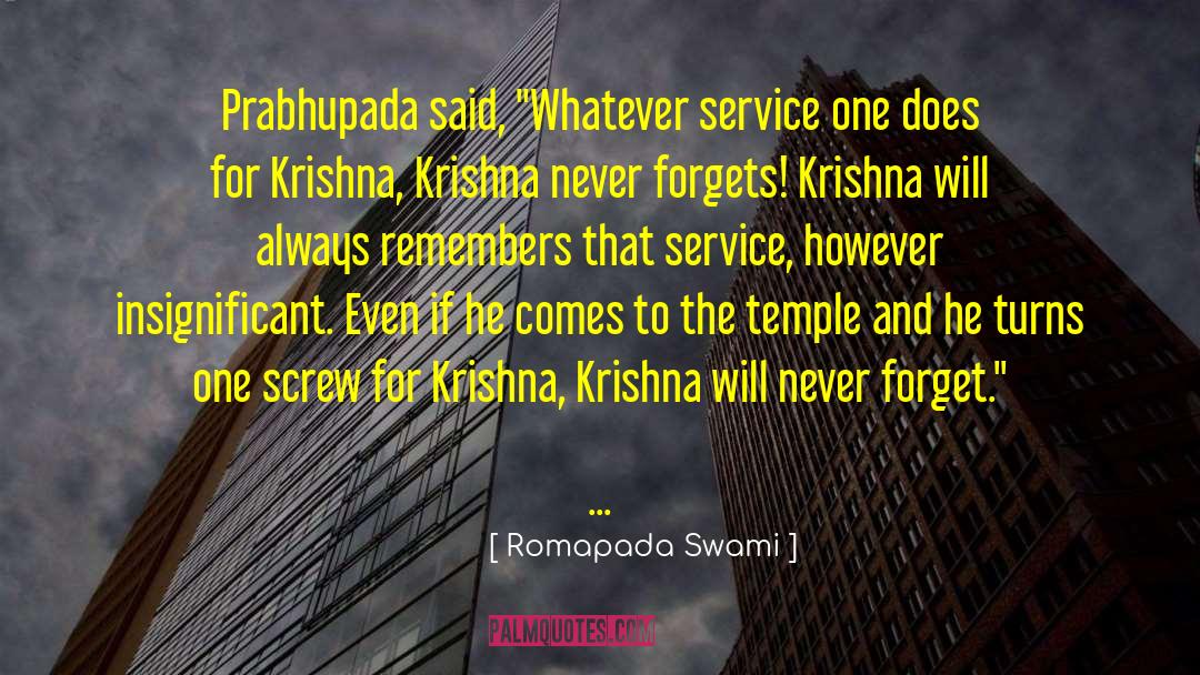 Vrindavan Krishna quotes by Romapada Swami