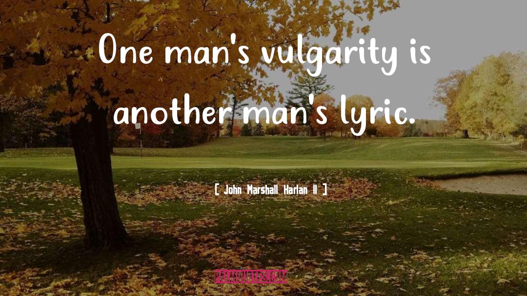 Vulgarity quotes by John Marshall Harlan II