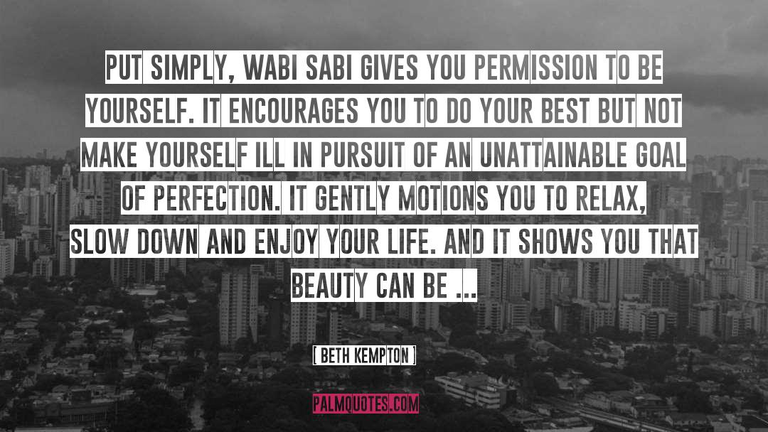Wabi Sabi quotes by Beth Kempton