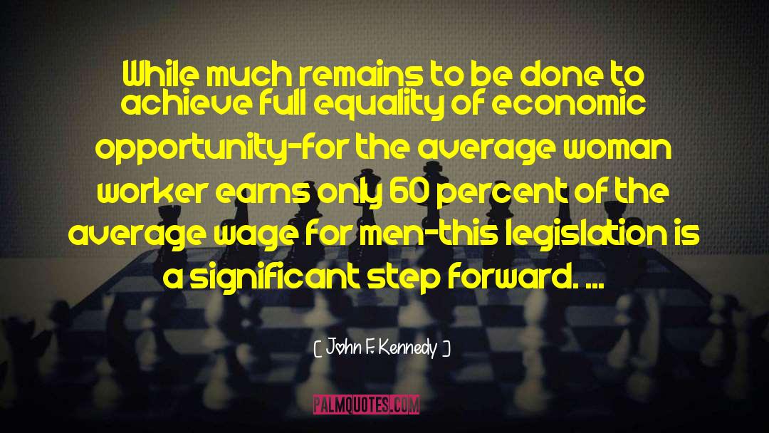 Wage Gap quotes by John F. Kennedy
