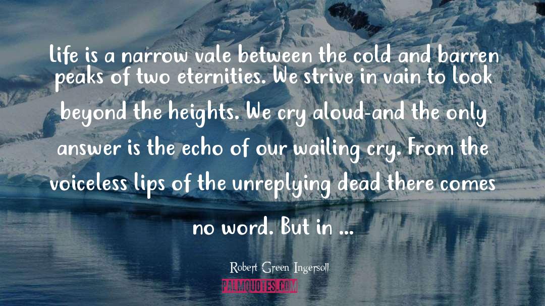 Wailing quotes by Robert Green Ingersoll