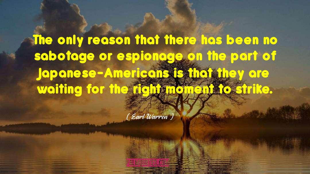 Waiting For The Right Moment quotes by Earl Warren